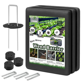 Cahomo non-woven weed barrier fabric in roll suppresses weeds and conserves soil moisture