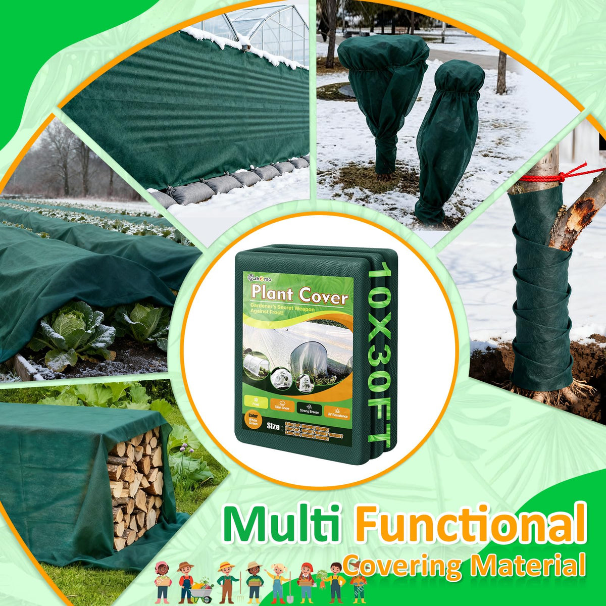 Cahomo wind and snow protection shields plants during harsh conditions