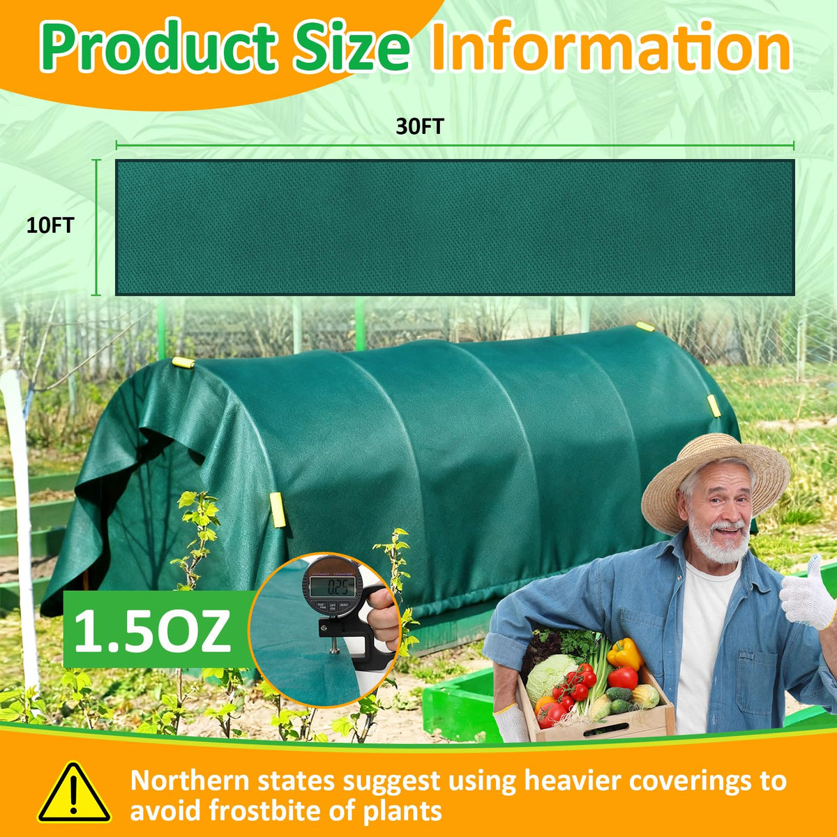 Cahomo winter garden blanket on vegetables retains warmth and blocks frost