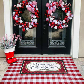 CAINANEL Christmas door mat layered decor for farmhouse entryways