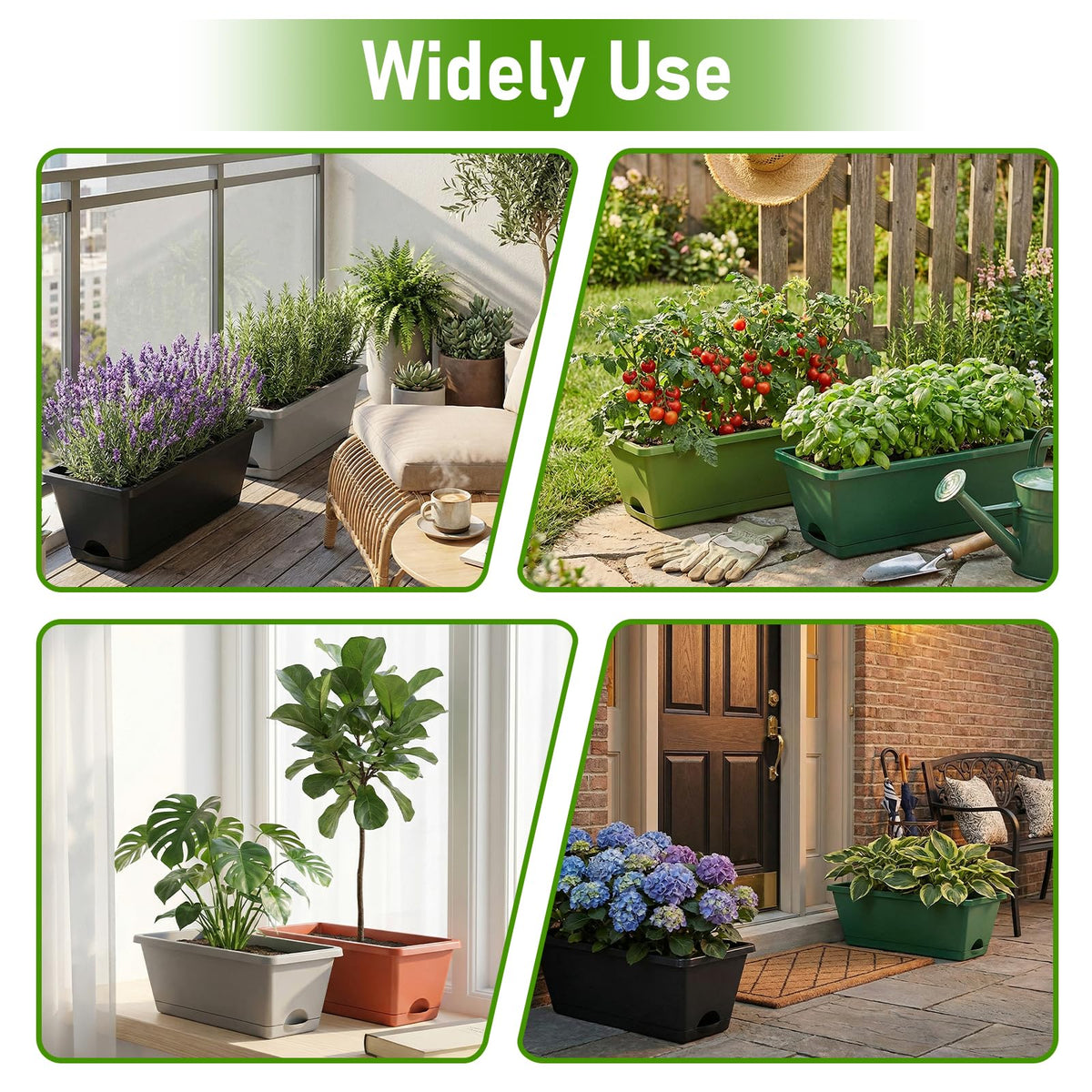 CAKKVDE indoor outdoor planters for herbs vegetables and flowers