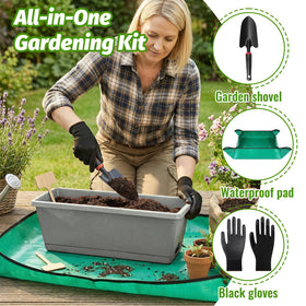 CAKKVDE planter with removable bottom tray to manage watering