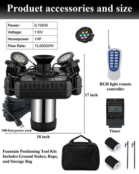 Cakuuma 100 ft power cord and mooring lines support quick, secure installation.