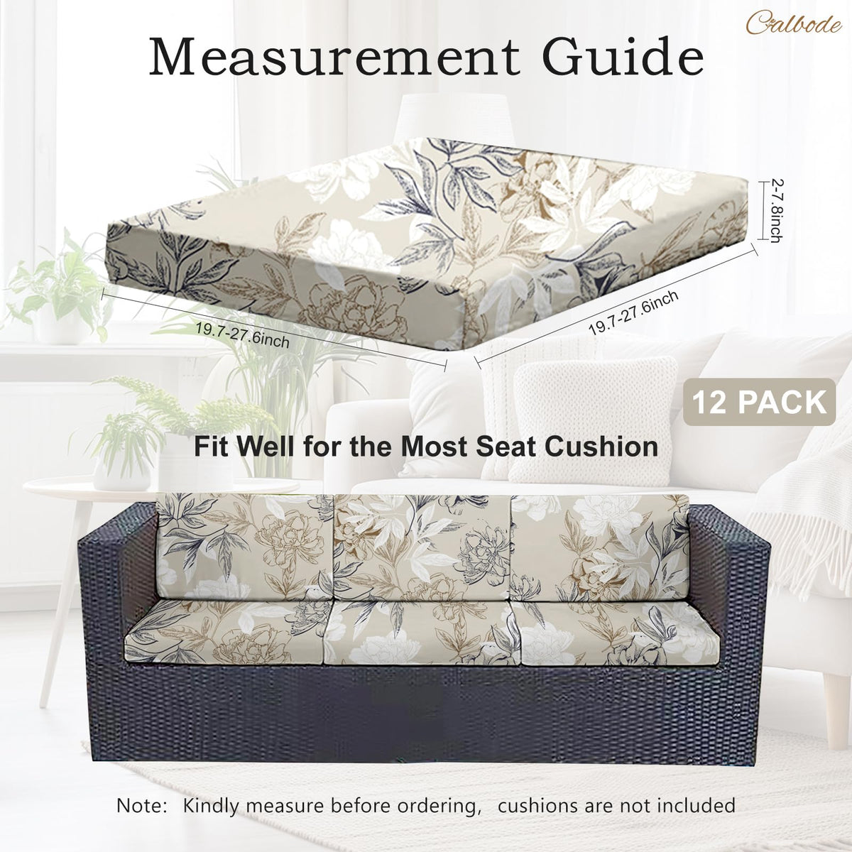 CALBODE waterproof cushion cover protects outdoor furniture cushions from spills.
