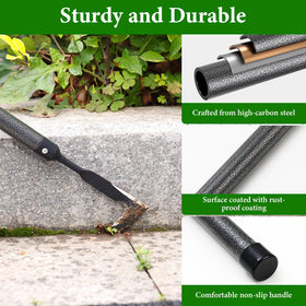 CALCHELE 60-inch adjustable handle enables standing weed removal
