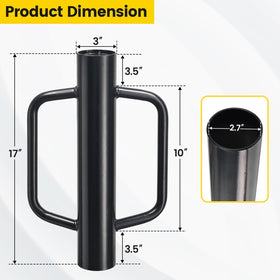 CALCHELE fence post driver weighs 12 lb for controlled, manageable operation.