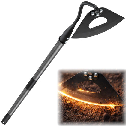 CALCHELE garden hoe with sharp hollow blade for deep root weed removal