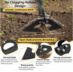 CALCHELE stand-up weed work scene with long handle