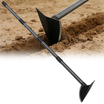 CALCHELE garden hoe triangle blade for precise trenching and weed removal.