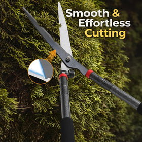 CALCHELE hedge shears 31-inch reach to access high or low hedges.