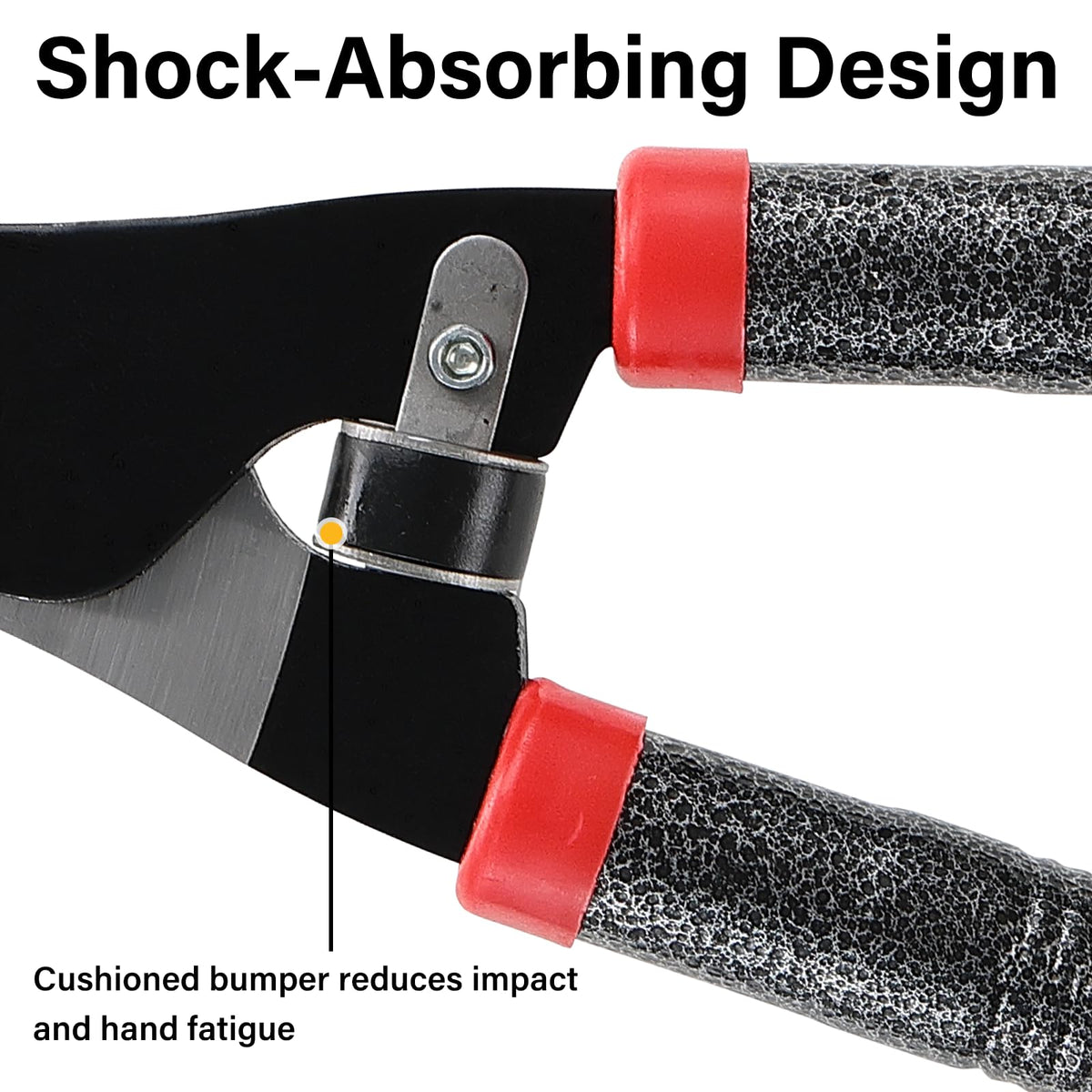 CALCHELE hedge shears balanced weight enabling powerful yet comfortable cuts.