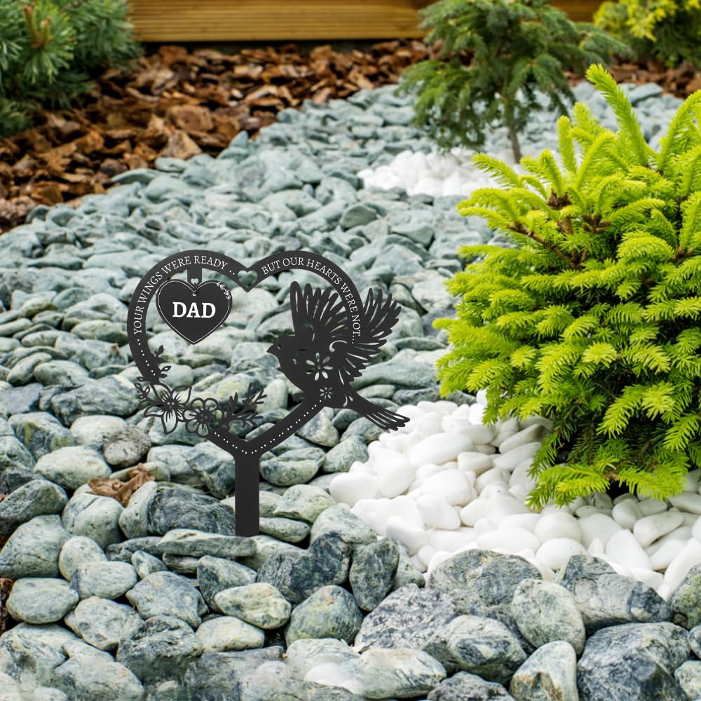Calibron cemetery decor marker, compact 8.7x5.9 inches, easy ground placement.