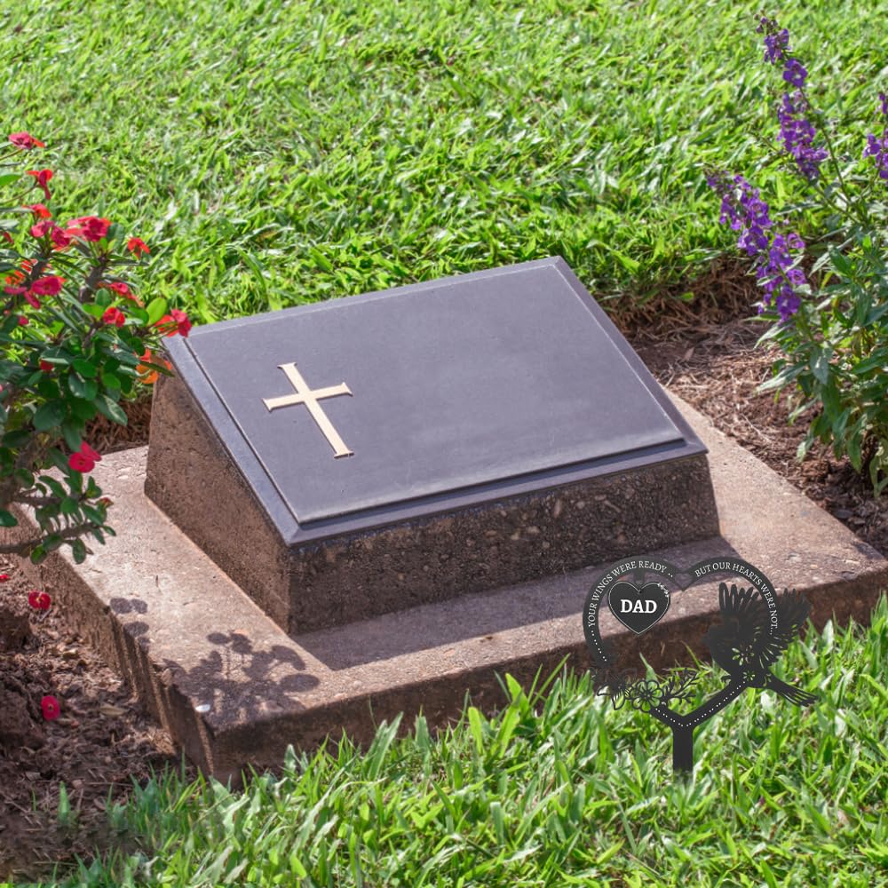 Calibron durable metal marker, withstands severe weather for outdoor memorials.