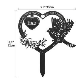 Calibron memorial marker, durable metal, weatherproof for cemetery or garden placement.