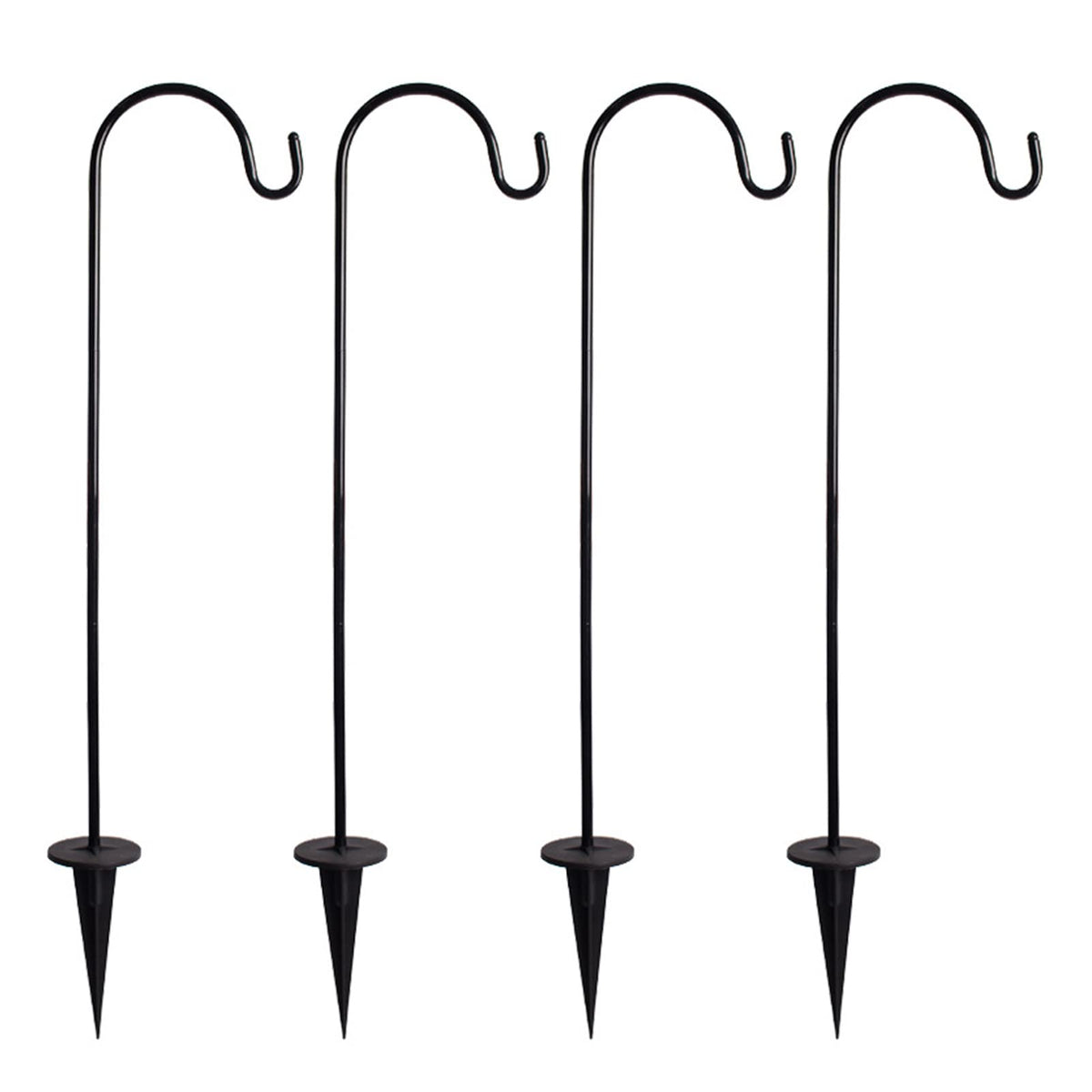 CALIDAKA shepherd hook with base forks provides added ground stability.