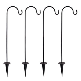 CALIDAKA shepherd hook with base forks provides added ground stability.