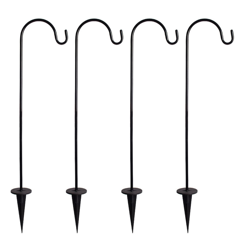 CALIDAKA shepherd hook with base forks provides added ground stability.