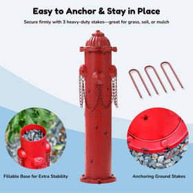 CaliDecor 24-inch hydrant option, suitable for small to medium dogs.