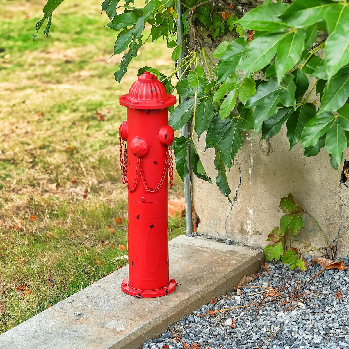 CaliDecor durable hydrant with stake anchors for secure placement.