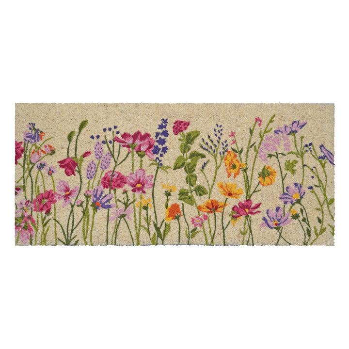 Calloway Mills Blooming Garden Doormat front view shows oversized, durable entry coverage.