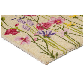 Natural coir texture adds garden-inspired aesthetic to any entry.