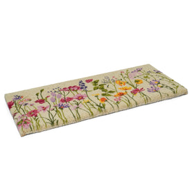 Calloway Mills Blooming Garden Doormat showing oversized coverage for entryways.