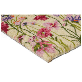 Calloway Mills Blooming Garden Doormat on a sheltered porch.