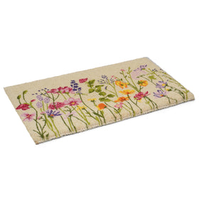Calloway Mills Blooming Garden Doormat thick construction emphasizes durability.