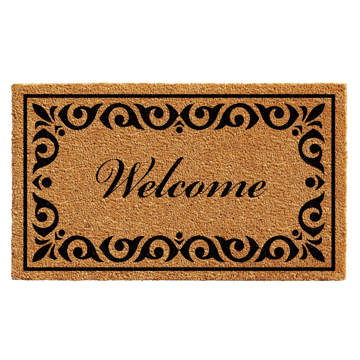 Calloway Mills Breaux Welcome Doormat with oversized coverage traps dirt at the door