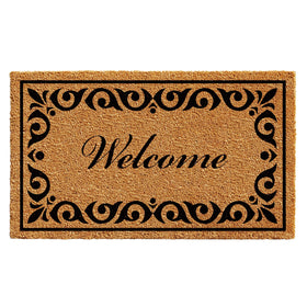 Calloway Mills Breaux Welcome Doormat with oversized coverage traps dirt at the door