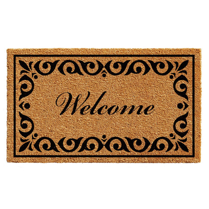 Calloway Mills Breaux Welcome Doormat with oversized coverage traps dirt at the door
