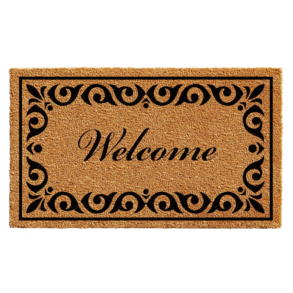 Calloway Mills Breaux Welcome Doormat with oversized coverage traps dirt at the door