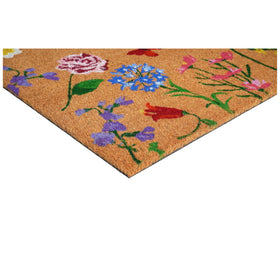 Calloway Mills Butterfly Garden Doormat indoor outdoor use shown in doorway setting