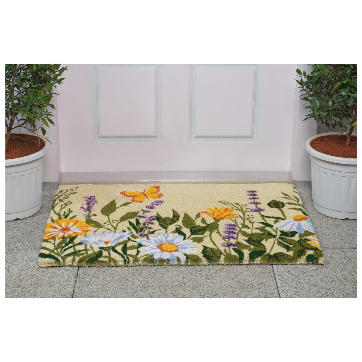 Mat on a sheltered porch ready for all-season use with Calloway Mills branding.