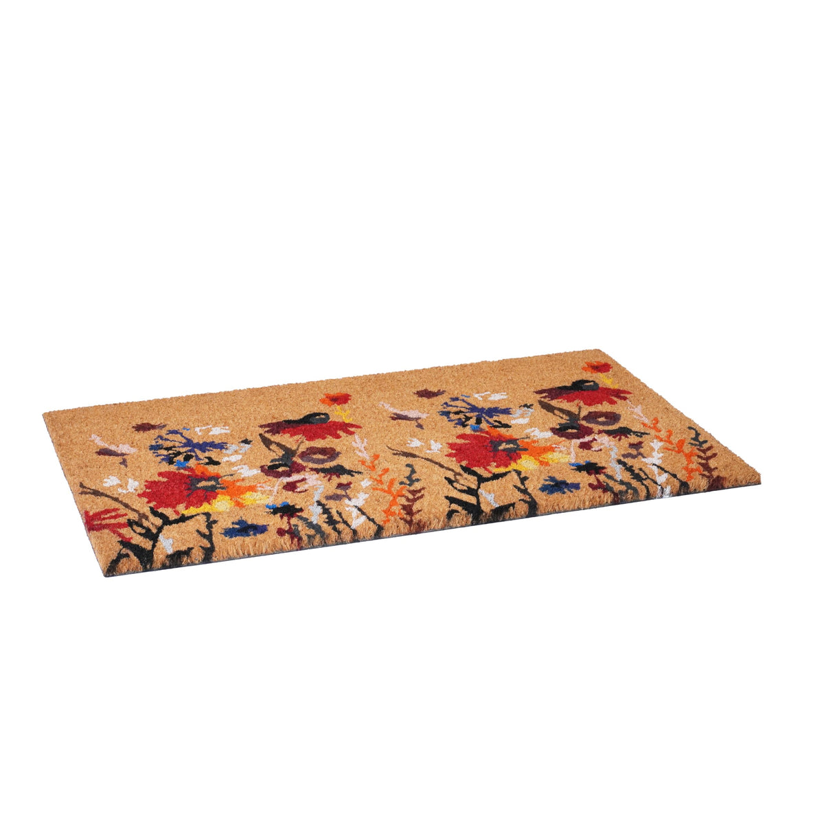 Calloway Mills floral doormat ready for sheltered porch installation.
