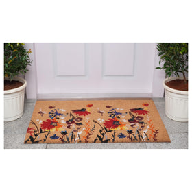 Calloway Mills floral doormat designed for indoor and outdoor use, weather-friendly.