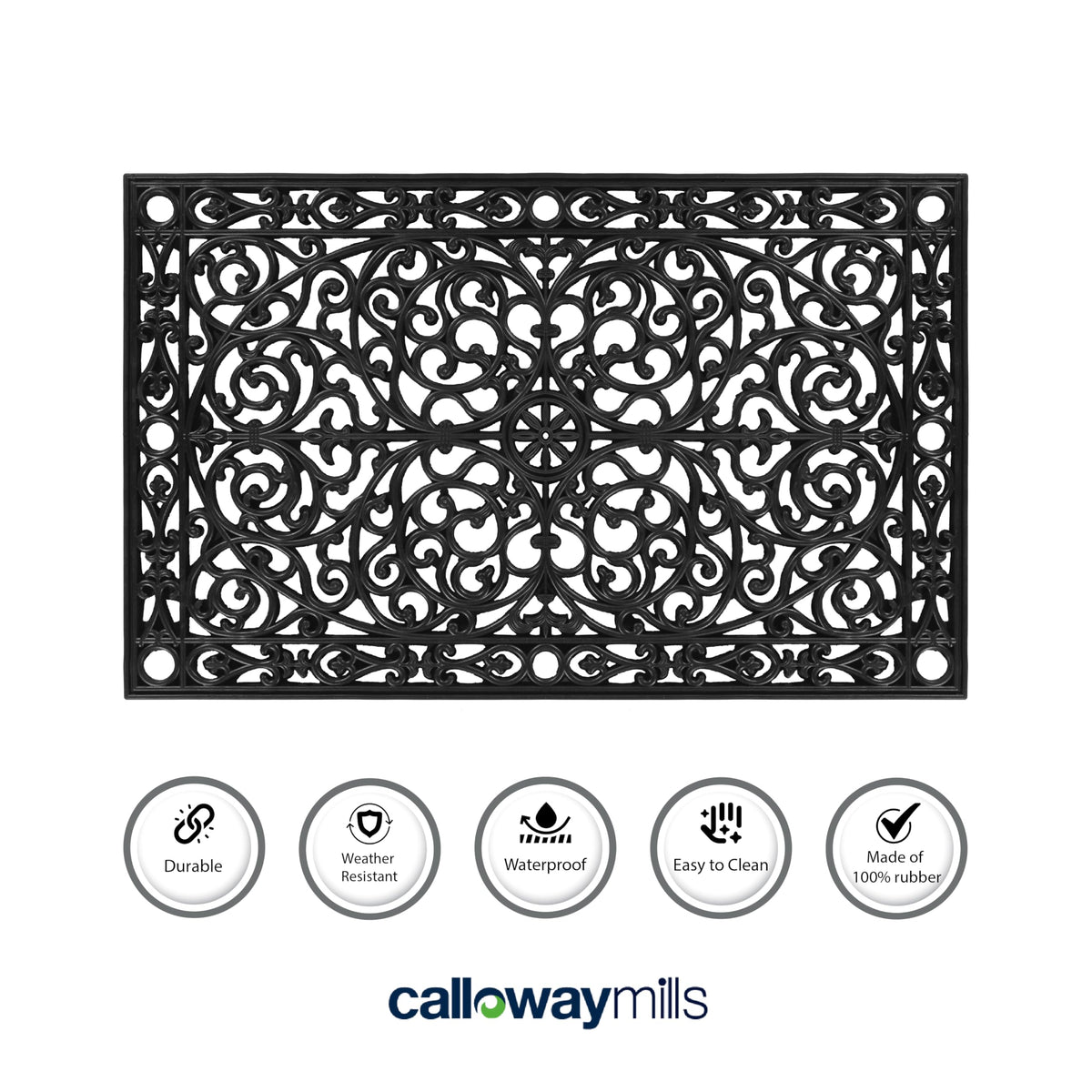 Weather-ready Gatsby doormat standing up to rain and mud
