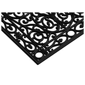 Calloway Mills Gatsby rubber doormat dimension close-up confirms 22-inch by 48-inch size.
