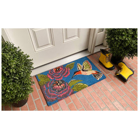 Calloway Mills Hummingbird Delight Doormat close-up of durable coir texture