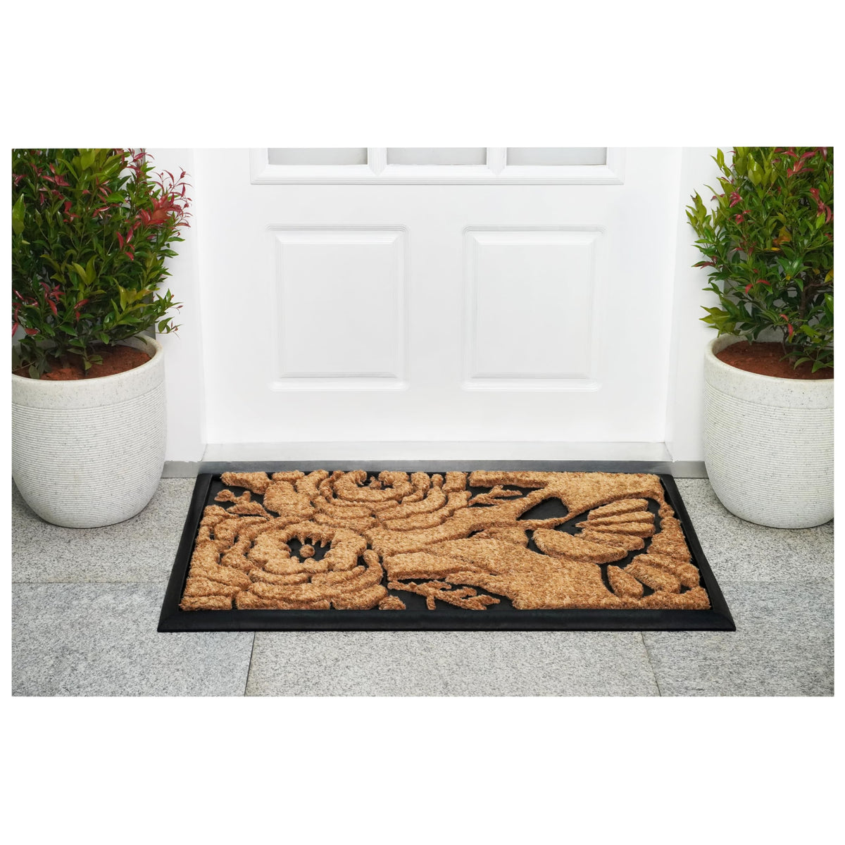 Calloway Mills Hummingbird Haven doormat sized 24x36 for wider entry coverage.