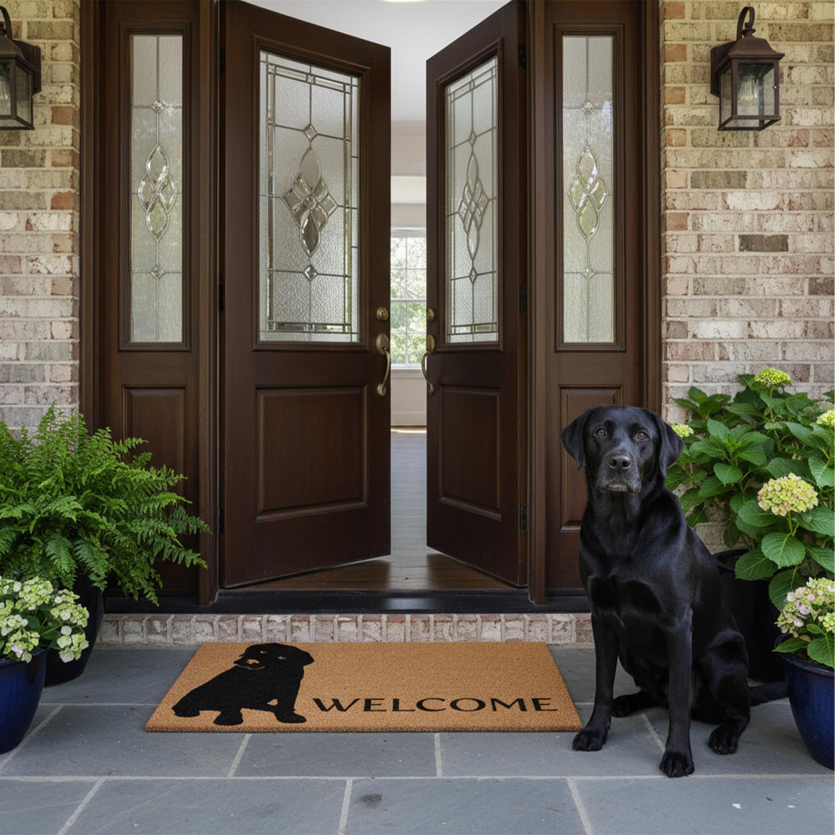 Calloway Mills Labrador Doormat vinyl backing prevents movement