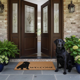 Calloway Mills Labrador Doormat vinyl backing prevents movement