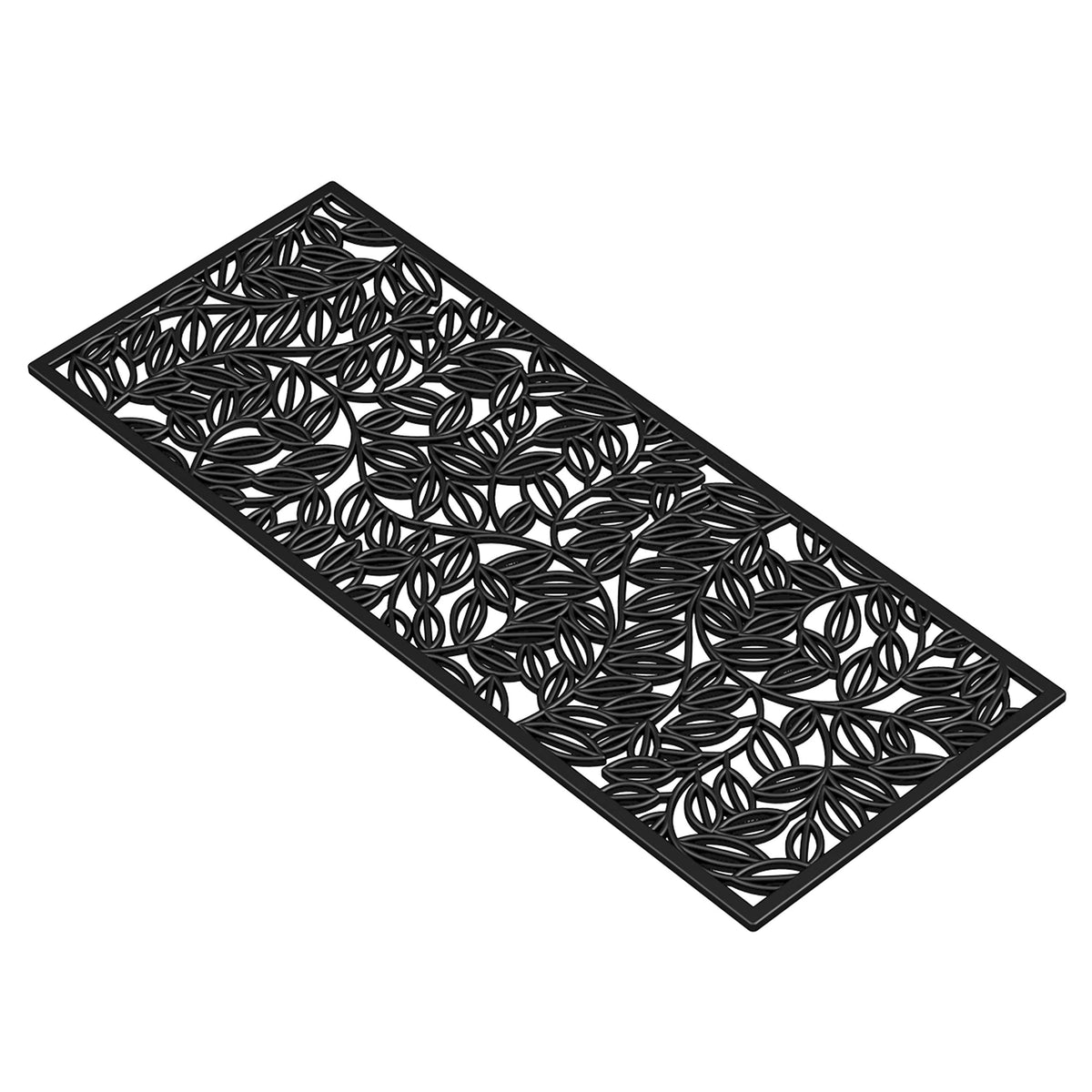 Calloway Mills Lilac Vine rubber doormat close-up of weave pattern at entrance