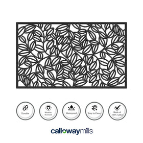 Calloway Mills Lilac Vine rubber doormat placed for outdoor use on a porch