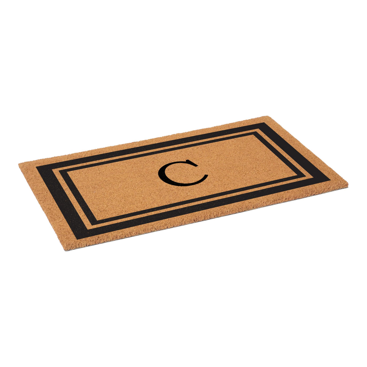 Calloway Mills monogram border detail shows bold Letter C