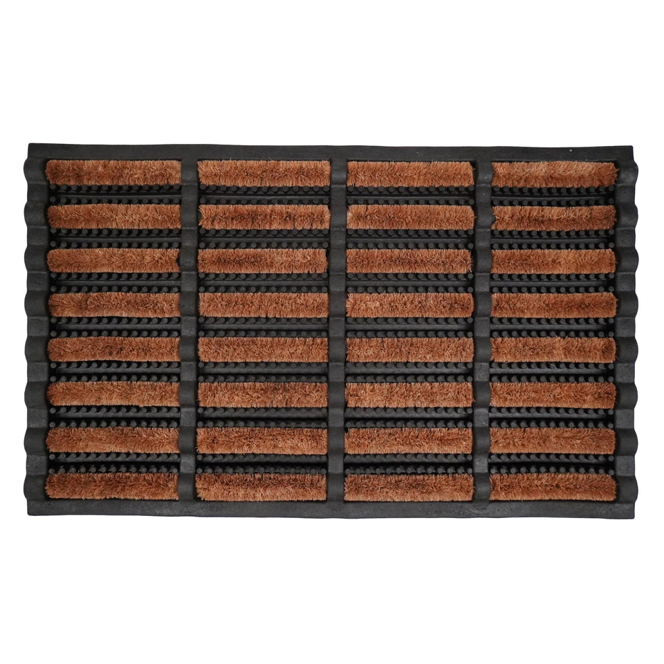 Calloway Mills snow and mud scraper doormat front view showing rugged construction for all-season use.