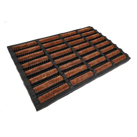 Calloway Mills mat showcasing mud and dirt removal from boots.