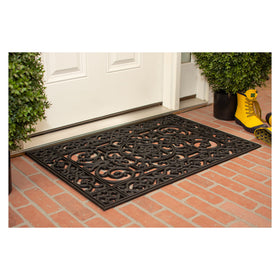 Calloway Mills Utopia scroll-design entry mat close-up.