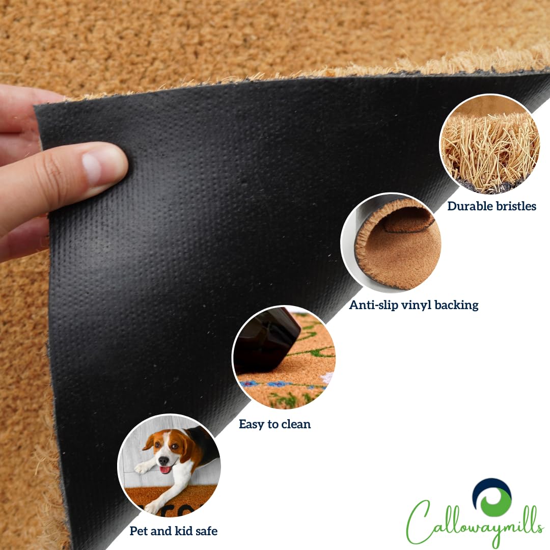 Calloway Mills vinyl backing detail shows stability and grip