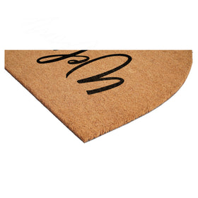 Calloway Mills welcome doormat vinyl backed detail for stable placement.
